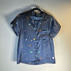 NASTY GAL Space Satin PJ Top